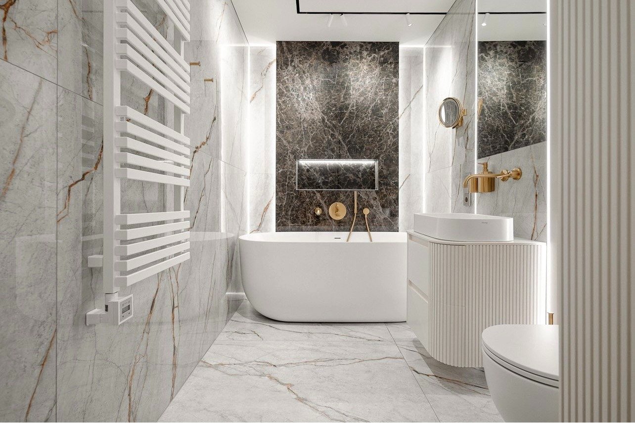 Custom bathroom furniture – marble bathroom
